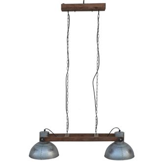 Wanderlust Deco Wanderlust Deco - Lampara De Techo De Madera Y Metal Gris 110x30x30