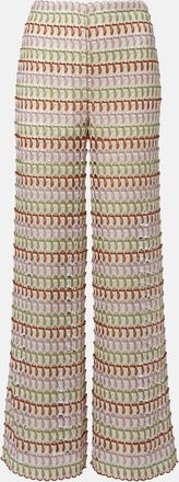 Veronica Beard Fatima crochet wide-leg pants