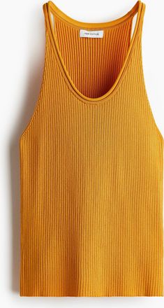 H&M Tanktop in Rippstrick - Yellow