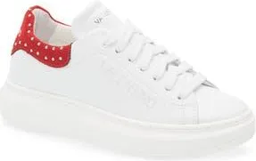 Mario Valentino Fresia Low Top Sneaker in White Red at Nordstrom Rack, Size 7.5