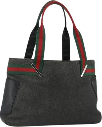 Gucci Pre-owned Tote Bags, female, Black, Size: ONE SIZE Pre-owned Vintage Tote Bag
