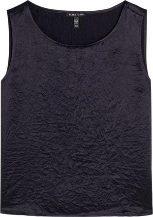 Eileen Fisher Eileen Fisher Crinkled Satin top - Dark Blue - L (UK 18-20 / XL)
