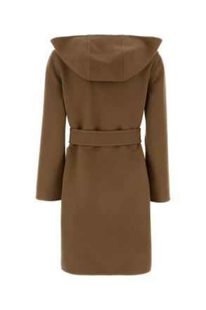 Burberry Womens Camel Wool Reversibile Coat Cameltreaclebnchk Exterior: Cappotti