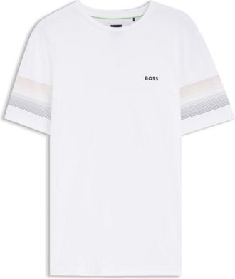 BOSS Active slim-fit T-shirt with sleeve stripes