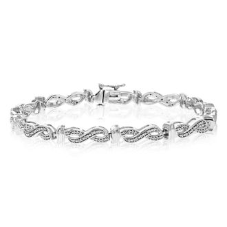 Vir Jewels 1/8 cttw Lab Grown Diamond Tennis Bracelet in Sterling Silver 7 Inch For Women