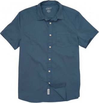 Grayers Womens Van Dam 4 Way Stretch Poplin Short Sleeve Shirt In Mallard Blue