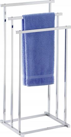 WENKO Quadro Soporte Para Toallas Acero Inoxidable Plateado