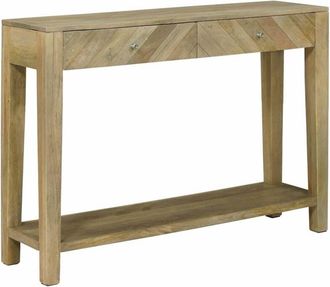 vidaXL Console Table Natural Grey 110 x 30 x 80 cm Solid Mango Wood vidaXL