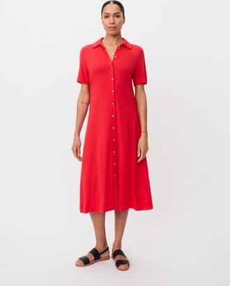 Masai MaNirithis Button-Front Shirt Midi Dress in Poinsettia at Nordstrom, Size Xx-Large