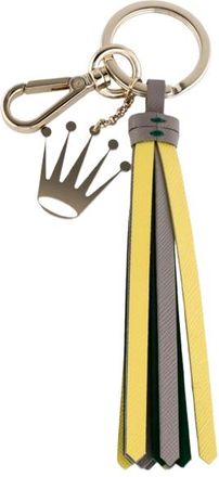 Rolex Yellow Leather Crown Tassel Keychain