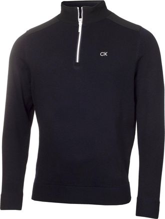 Calvin Klein Mens G Half Z Sweat in Navy - Blue - Size X-Large