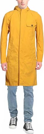 Herno Hooded Flap Pocket Coat In Giallo Cipolla
