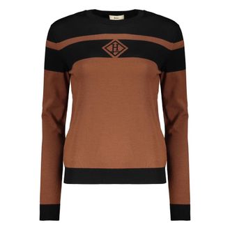Herno Moderne Gestreepte Trui - Dames - Ronde hals truien - Veelkleurig - S - Wol - Truien & Vesten
