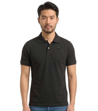 K-Way Black Shirt Collar Polo