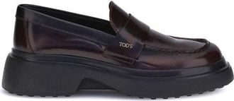 Tod's Tods Womens Loafers Leather Slipon Casual - Dark Brown - Size 36.5 EU/IT