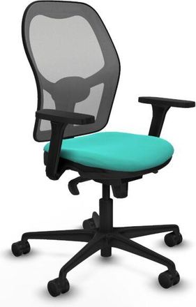 Piqueras y Crespo Piqueras Y Crespo - Jorquera Sincro Malla Gris Similpiel Turquesa Brazos 3d Base Nailon Ruedas 65mm Nailon