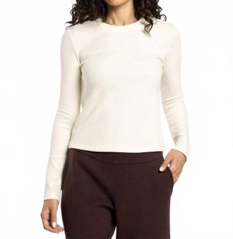 Thread & Supply Minnie Long Sleeve Top In Off White