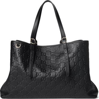 Gucci Large Gg Emblem Shopping Bag-Donna