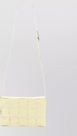 Bottega Veneta rectangular woven messenger bag with adjustable strap