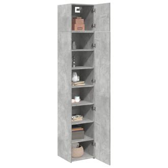 Berkfield Home Slim Storage Cabinet Concrete Grey 40x42.5x225 cm Engineered Wood