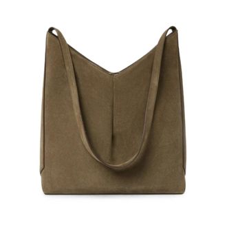 STUDIO NICHOLSON Hoho Suede Bag - unisex - Studio Nicholson - Shopping Bags - Green - ONE SIZE - Bags