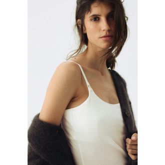 H&M Mama 3-pack nursing camisole tops in White/sage Green at Nordstrom, Size Xx-Large