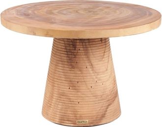 Bazar Bizar Mesa de centro de madera de suar en marr&oacute;n 70x70x45 cm