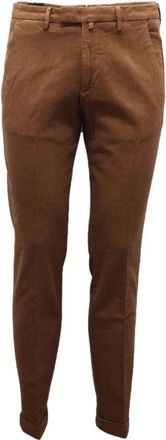 BRIGLIA 1949 Italiaanse Stijl Broek - Heren - Slim Fit Broeken - Bruin - W40 - Wol - Broeken