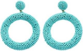 Panacea Seed Bead Hoop Earrings in Turquoise at Nordstrom Rack