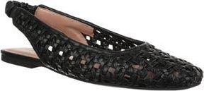 Nordstrom Arabella Woven Slingback Flat in Black at Nordstrom Rack, Size 5.5