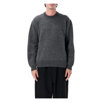 Comme Des Gar&ccedil;ons Maglione in lana con profili - - Knitwear - Uomo - Grigio - M