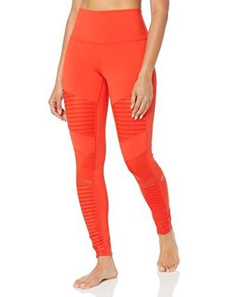 Alo Yoga Womens High-Waist Moto Legging, Cherry, XX-Small
