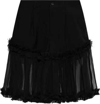 Comme Des Gar&ccedil;ons Shorts van gecombineerde stof - Dames - Korte broeken - Zwart - Maat: XS Wol