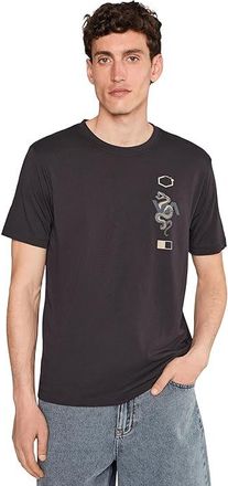 Rvca Barron Venom Short Sleeve Mens Clothing Black : 2XL, Cotton/Polyester