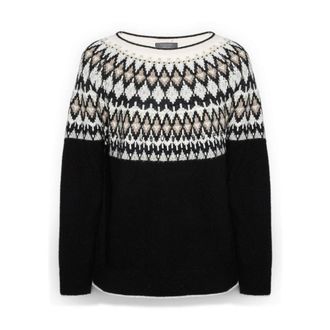 Elena Miro Dames, Truien, Zwart, Maat: L Wol