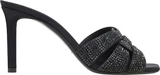 Saint Laurent Heeled Mules, female, Black, Size: 6 1/2 US Sandalo