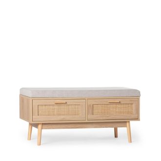 Klast Banco efecto madera natural 100x50 cm