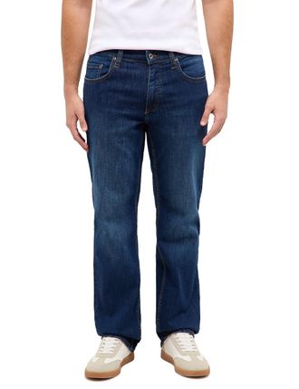 Mustang Straight-Jeans MUSTANG Herren Style Big Sur Straight, Herren, Gr. 30, L&auml;nge 32, blau (882 dunkelblau), Denim/Jeans, 99% Baumwolle, 1% Elasthan, straig