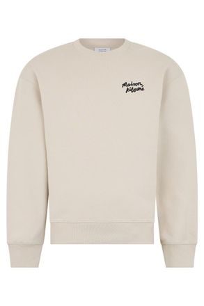 Maison Kitsun&eacute; Beige Crew Neck Sweatshirts