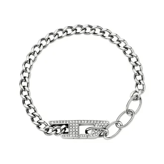 Diesel Pulsera de cadena glitz de acero inoxidable - Accessories - Hombre - Gris - ONE SIZE