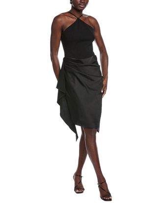 Aidan Mattox Solid Mid Dress