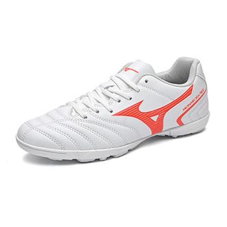 Generic Low-top Indoor Outdoor Training Football Boots for Men - Lightweight Comfortable Soccer Shoes for Men Women (White red,9.5)
