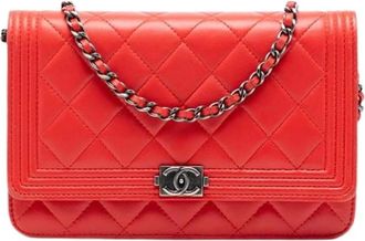 Chanel Pre-owned The Boy Wallet on Chain - - Pre-owned - Donna - Rosso - ONE SIZE