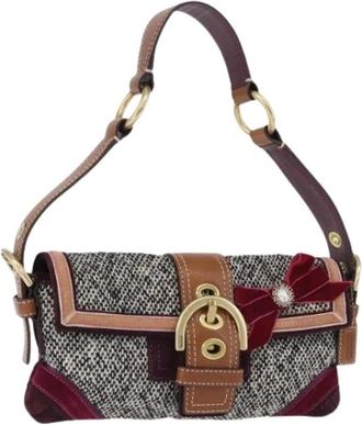 Coach Pre-owned Hand Bag - Dames - Vintage Handtas - Veelkleurig - ONE Size - Wol - Vintage