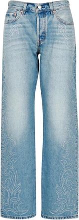 Levi's 501 90s Jeans - Dames - Regular Fit Jeans - Blauw - W30 L32 - Katoen - Jeans