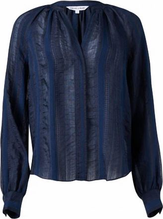 Veronica Beard Jaha Top In Marine