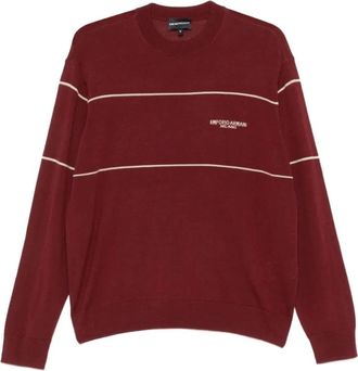 Emporio Armani Round-neck Truien - Heren - Ronde hals truien - Rood - M - Truien & Vesten