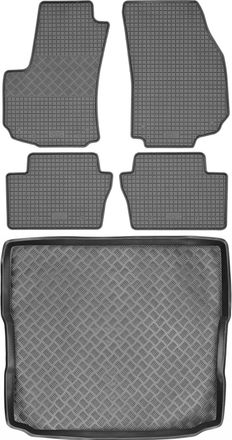 OEM Juego De Alfombrillas De Goma Para Coche Y Alfombrilla Para Maletero Para Opel Zafira B Minivan (2005-2011)