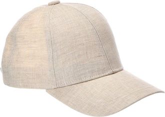 Vince Embroidered Linen Baseball Cap