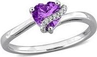 Delmar Semiprecious Stone & Diamond Heart Ring in Purple at Nordstrom Rack, Size 6
